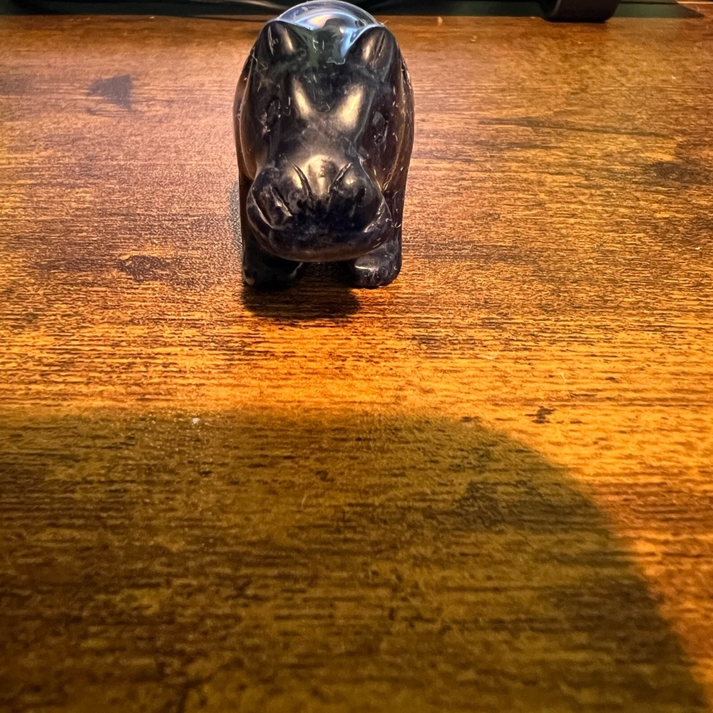 Sodalite Hippo Figurine